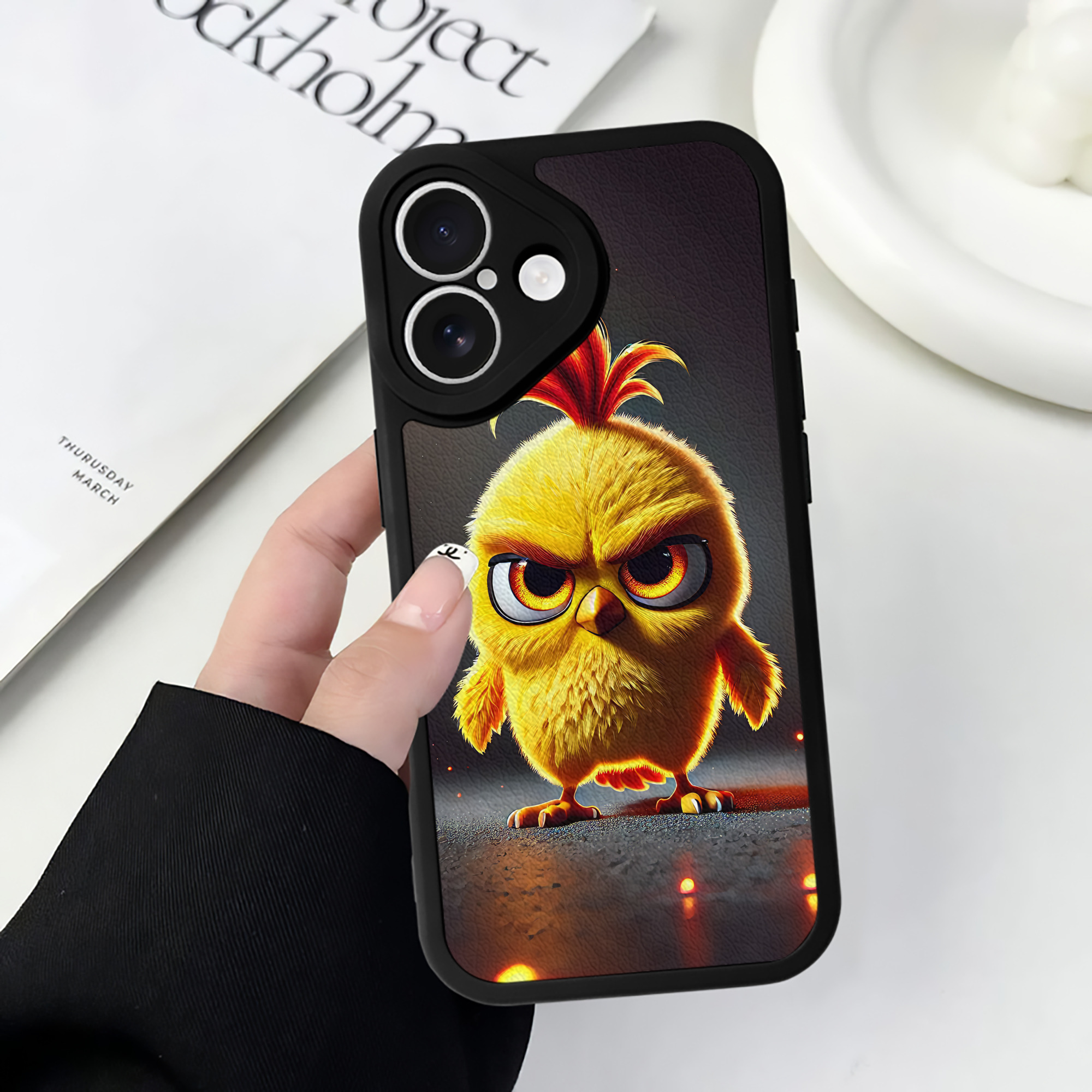 （画像用） Angry Birds アングリーバード 【iPhone 16シリーズ対応】シリコンスマホケース（レザー調） 材質：シリコン